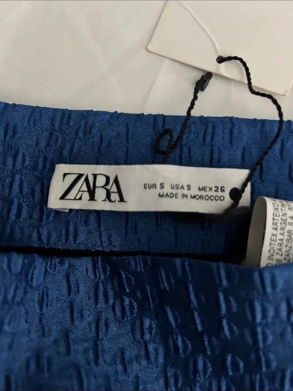 Zara Royal Blue Textured Mini Skirt